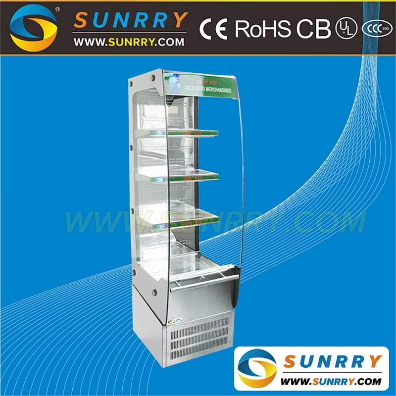 Popular Stainless Steel Glass Door Curtain Showcase for Sale