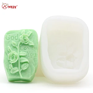 Romantic rose Handmade Soap mold God of Flowers silicone Molds DIY gift Soap mould