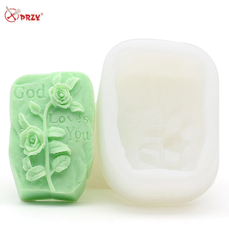 Romantic rose Handmade Soap mold God of Flowers silicone Molds DIY gift Soap mould