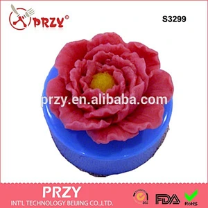 Decorative Peony flower handmade soap silicone mold Peony flower candle mold