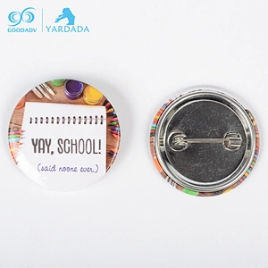 Promotional Reflective Safety Tinplate Button Pin Badge