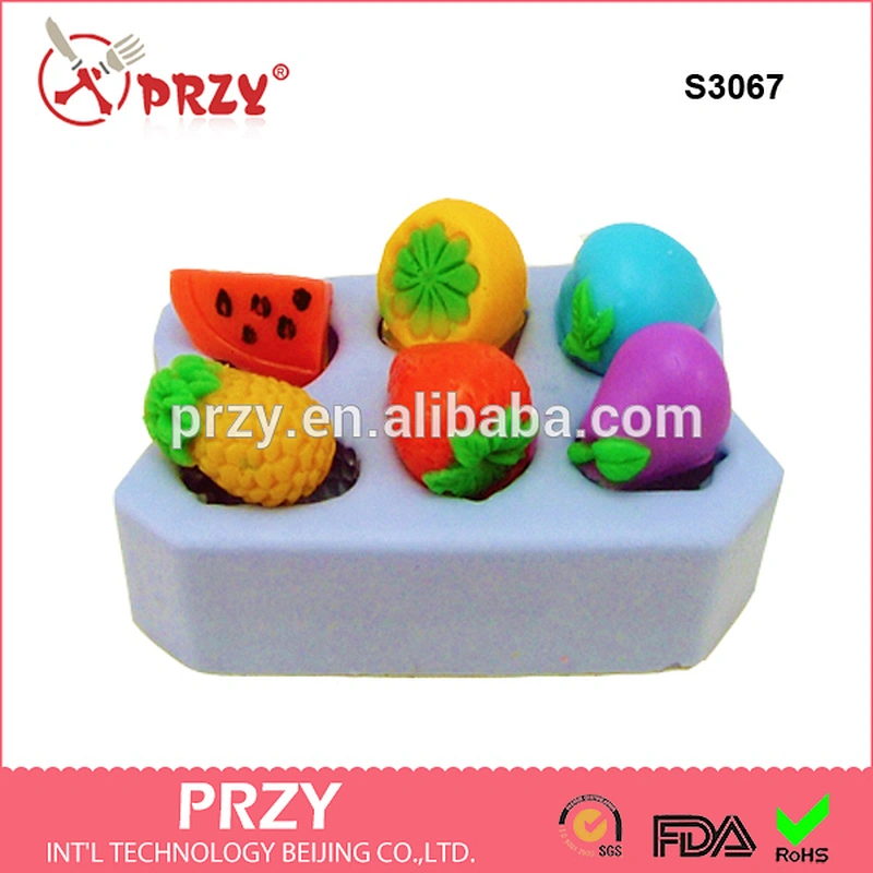 S3067 3d fruit Silicone Mold, pie apple watermelon Fondant Cake Molds For Soap