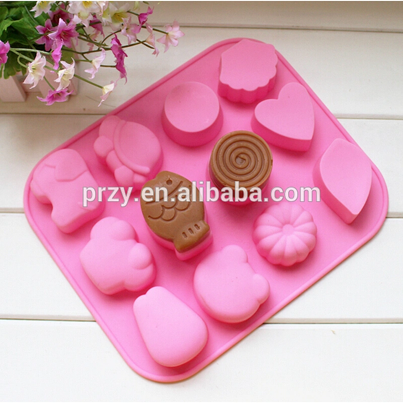 PRZY PR323 12 cavity DIY silicone animal soap tray