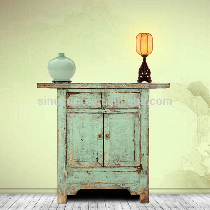 2017 Chinese antique popular style hot sale two drawer two door cabinet