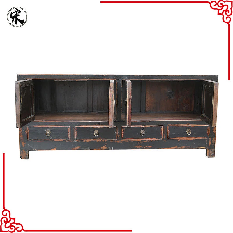 chinese antique rustic wood storage furniture for stores use