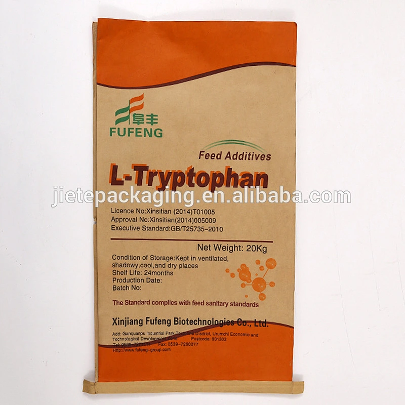 High quality paper-plastic compound bags 20kg for packing feed additive