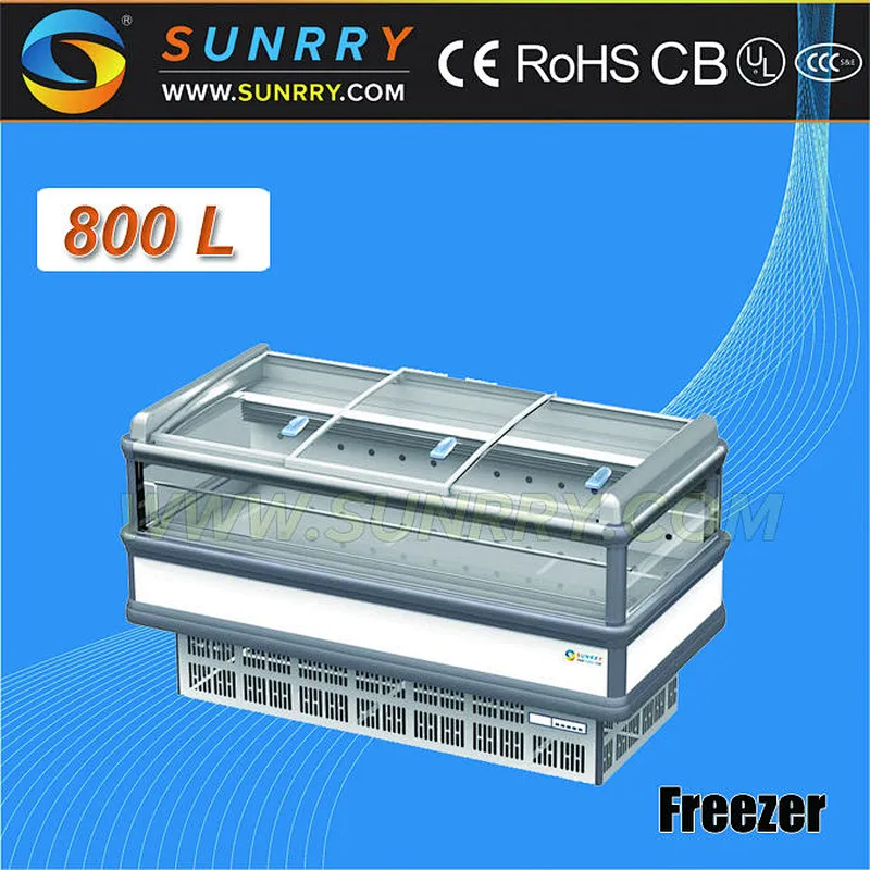 Supermarket seafood display case cooler