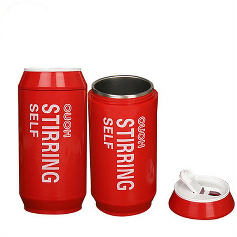 wholesale price cola shape 250ml Lazy Self Stirring Mug Auto Mixing Tea self stirring coffee mug with handle Office Home Gifts