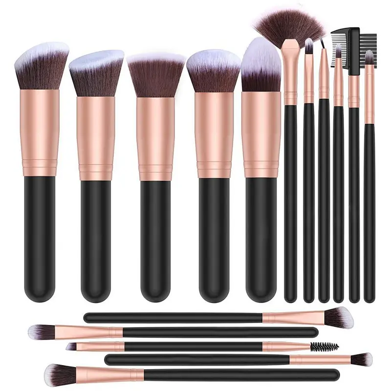 16 Pc private label cosmetic makeup brush set