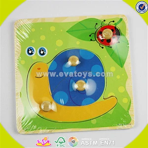 Wholesale top wooden kids snowman jigsaw toy great wooden baby snowman jigsaw toy best gift children puzzle W14A069