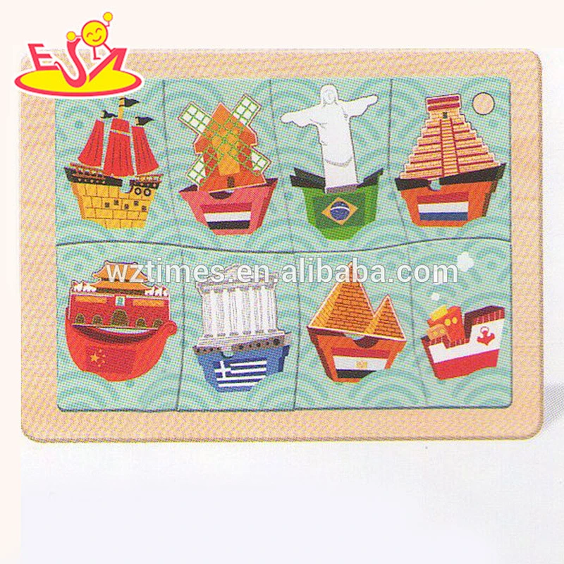 wholesale baby wooden jigsaw puzzle board educational kids wooden jigsaw puzzle board wooden jigsaw puzzle board W14C149