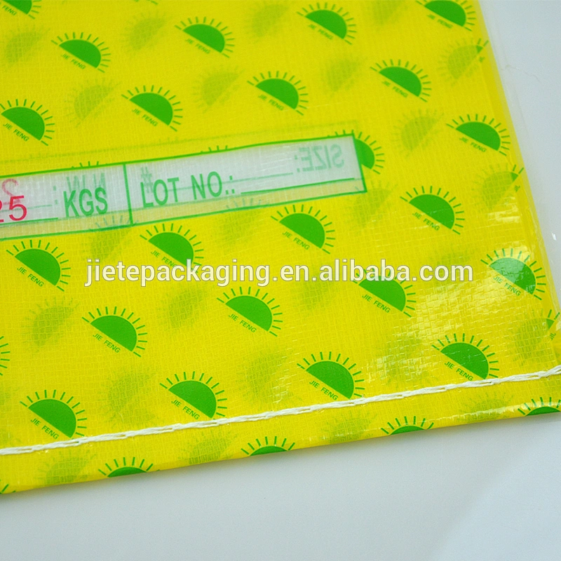 Laminated durable plastic pp woven printed polypropylene bags for rice, candy, feed, sand, fertilizer