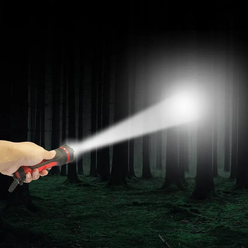 2018 hot sale 1W 70lumens LED TPR touch rubber and 2AA Battery plastic waterproof flashlight