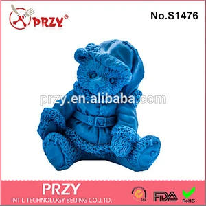 Handmade silicone Santa bear 3D mold soap mold