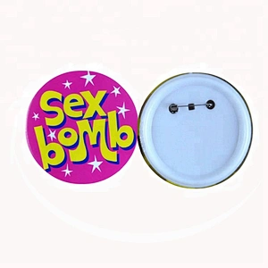 Logo round metal pin badge