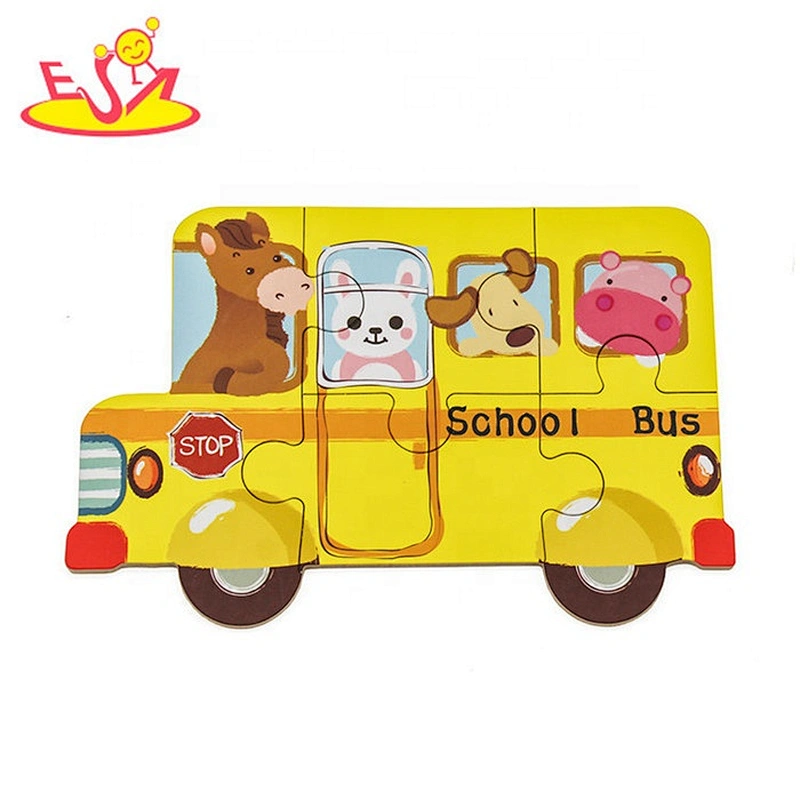 2019 New hottest 6 pattern wooden car jigsaw puzzles for children W14N010