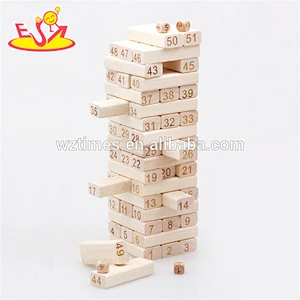 Wholesale traditional style pretty wooden interlocking cross cube play toy W11C043
