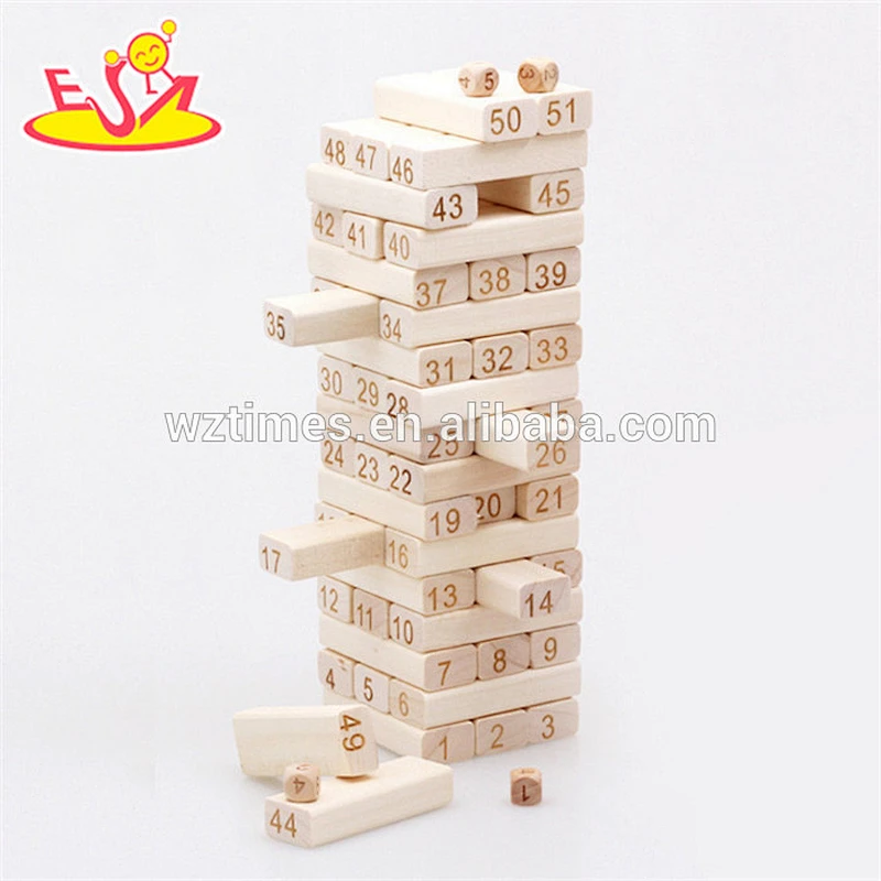 Wholesale traditional style pretty wooden interlocking cross cube play toy W11C043