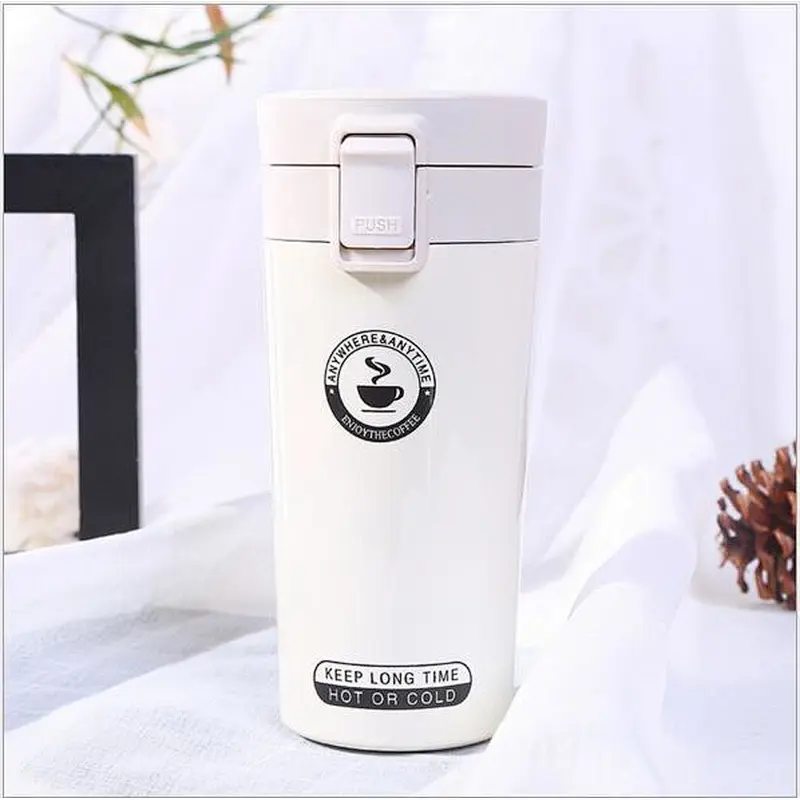 Customized Logo Vacuum Flask Stainless Steel Insulation Cup Coffee Bouncing Car Cup Classical Mug