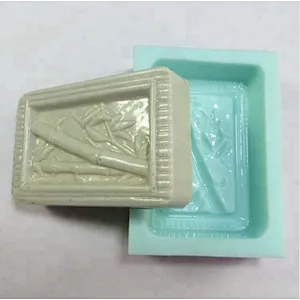 QT0034 Forest style Bamboo pattern silicone soap mold silicone handmade Candle moulds