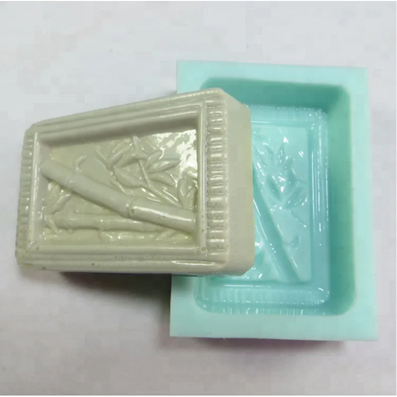 QT0034 Forest style Bamboo pattern silicone soap mold silicone handmade Candle moulds