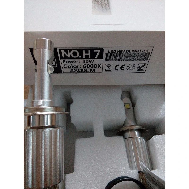 Guangzhou LUJIA L5 xhp50 H7 LED headlihgt bulbs 40W 9600lm led car light H4 H9 H10 H11 D1 9004 9005 9006 9012 cob fanless kits