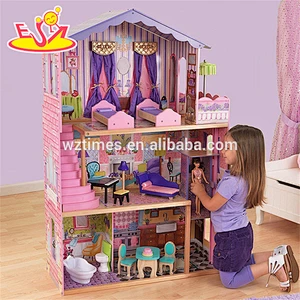 Großhandel 16 Möbelstücke aus Holz Puppenhaus Baby-Suite schönes Baby Holz Puppenhaus W06A232