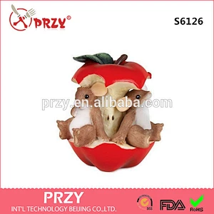 Silicone Mold Mouse on the Apple Fun Soap 3d Mold Resin Mold for Soap Flexible Resin Mould