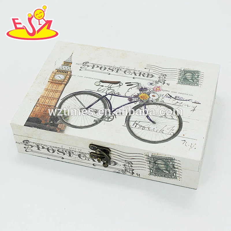 Wholesale high quality wooden storage box square best gift wooden storage box W18A028