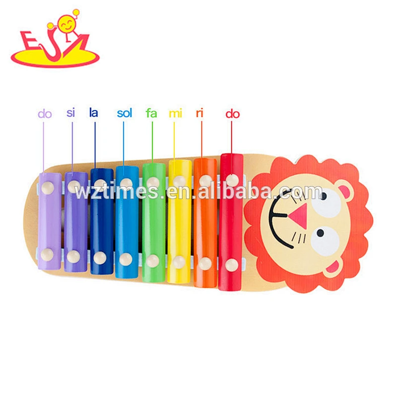 2018 wholesale kids wooden animal xylophone fashion baby wooden animal xylophone children wooden animal xylophone W07C051