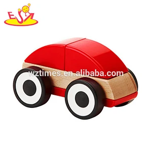 2018 wholesale baby wooden pulling truck toys funny kids wooden pulling truck toys best child wooden pulling truck toys W05C082