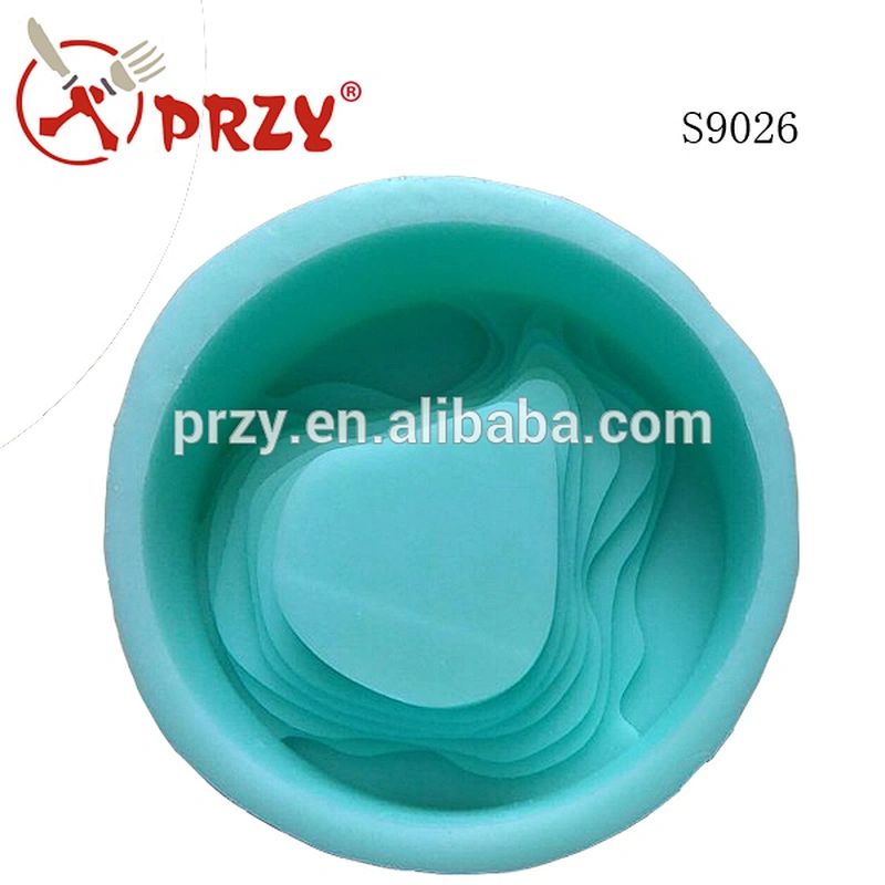 S9026 ashtray concrete art ashtray storage plate silicone mold Cement Terraced fields design cement life supplies mould