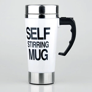 Guangzhou manufactory best selling products coffee auto- mixing self stirring mug with handle for home or office use