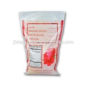 15kg 25kg 50kg red poly pp woven bag packaging material with printing for rice