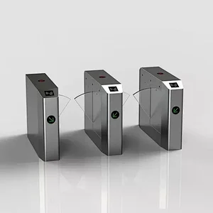 Waist Height Security Bidirectional Flap Barrier Turnstile With RFID Reader