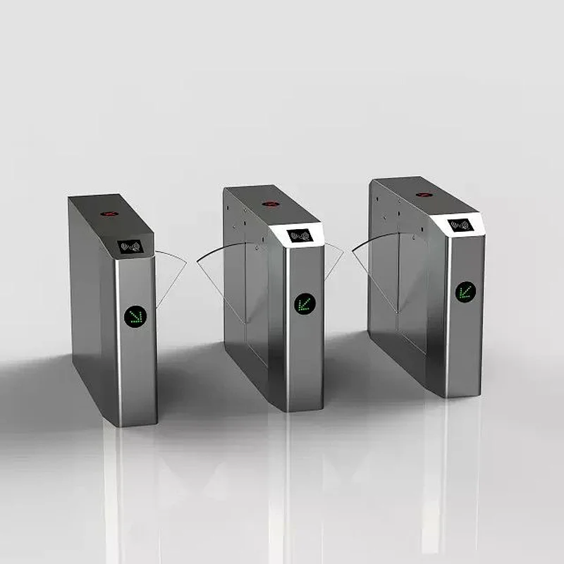 Waist Height Security Bidirectional Flap Barrier Turnstile With RFID Reader
