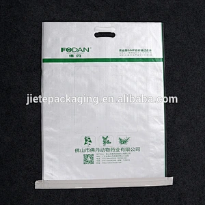 new design color printing with BOPP film PP woven bag for flour,15kg white bread flour bag