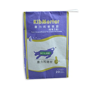 kraft paper block bottom valve bag for packing putty, mortar, glue, cement packaging bag