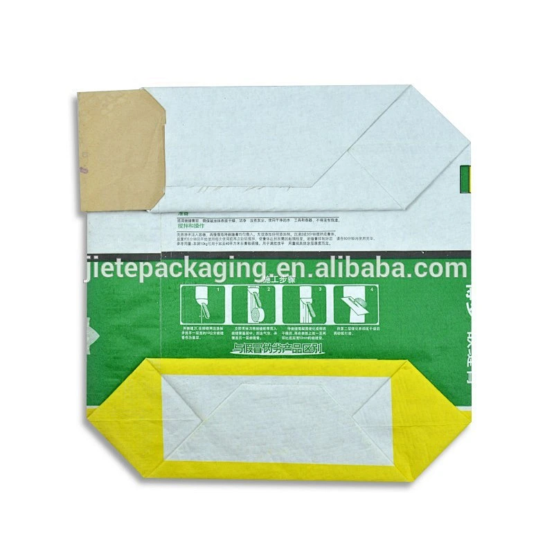 Video, recycling kraft paper plastic compound bag with block bottom and valve port for packaging glue powder, cement 10kg
