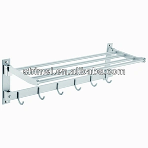 Decorative Bathroom Accessories Space Aluminum Bath Rack Wall-mounted Bathroom Towel Rack