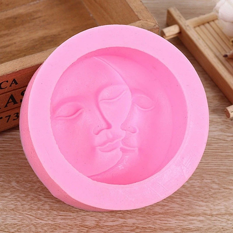 Creative Moon Sun Soap Mold Handmade Silicone mold Chocolate Cake mould