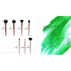 New design cosmetics tools 7pcs professional synthetic hair glitter makeup brush set