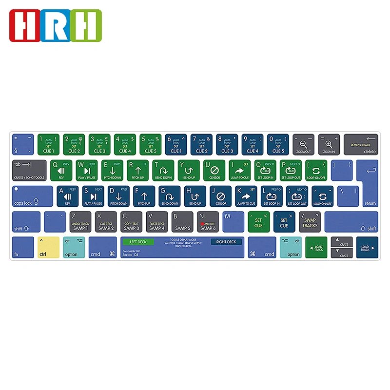 High Quality Multifunction Colorful TPU Keyboard Protector For Macbook Pro 15 Touch Bar For Ado be Keyboard Cover
