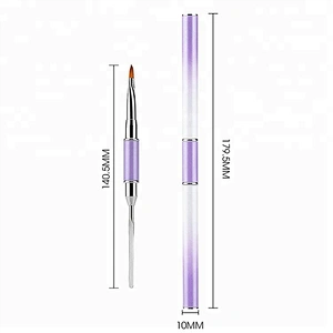 Custom Logo Double-ended Painting Gel Makeup Acrylic Nail Brush Nail Art Brush Set Professional