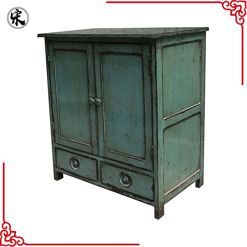 chinese antique lacquered side cabinet furniture