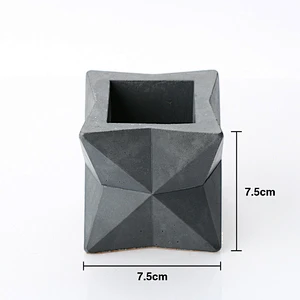 Mini Geometry flower pot silica gel Cement decorations home concrete vase pot silicone mold