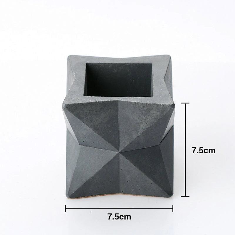 Mini Geometry flower pot silica gel Cement decorations home concrete vase pot silicone mold