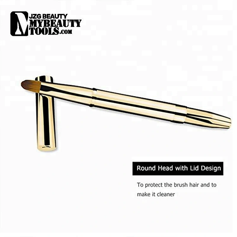 Mini no label empty slim retractable lipstick tube kit makeup brush set distributors package bottom labels logos