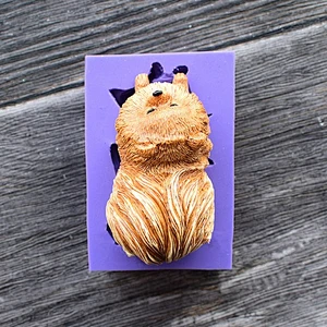 Cute puppy silicone mold plaster aroma candle handmade soap silicone mold