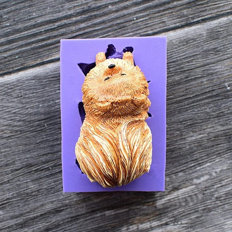 Cute puppy silicone mold plaster aroma candle handmade soap silicone mold